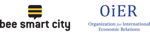 Logos of OiER and bee smart city