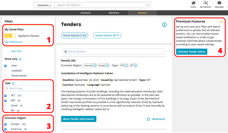 Smart City Tender Premium Service Filter 