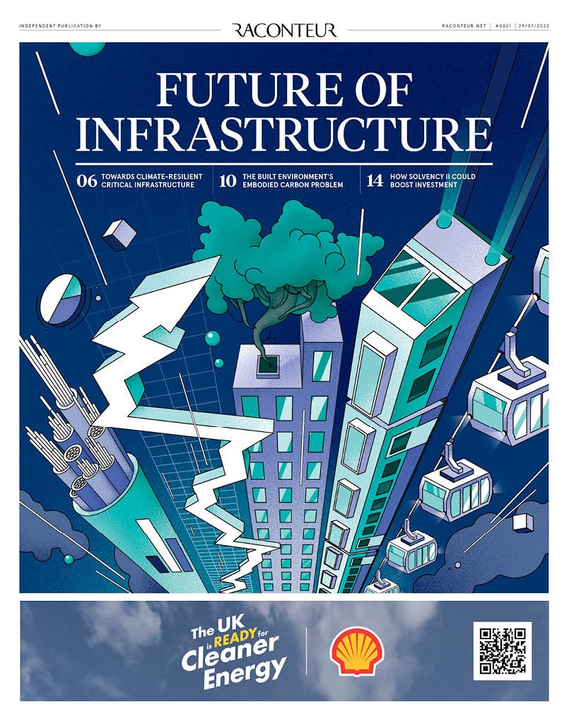 Future of Infrastructure Report 2023 by Raconteur in The Times Cover